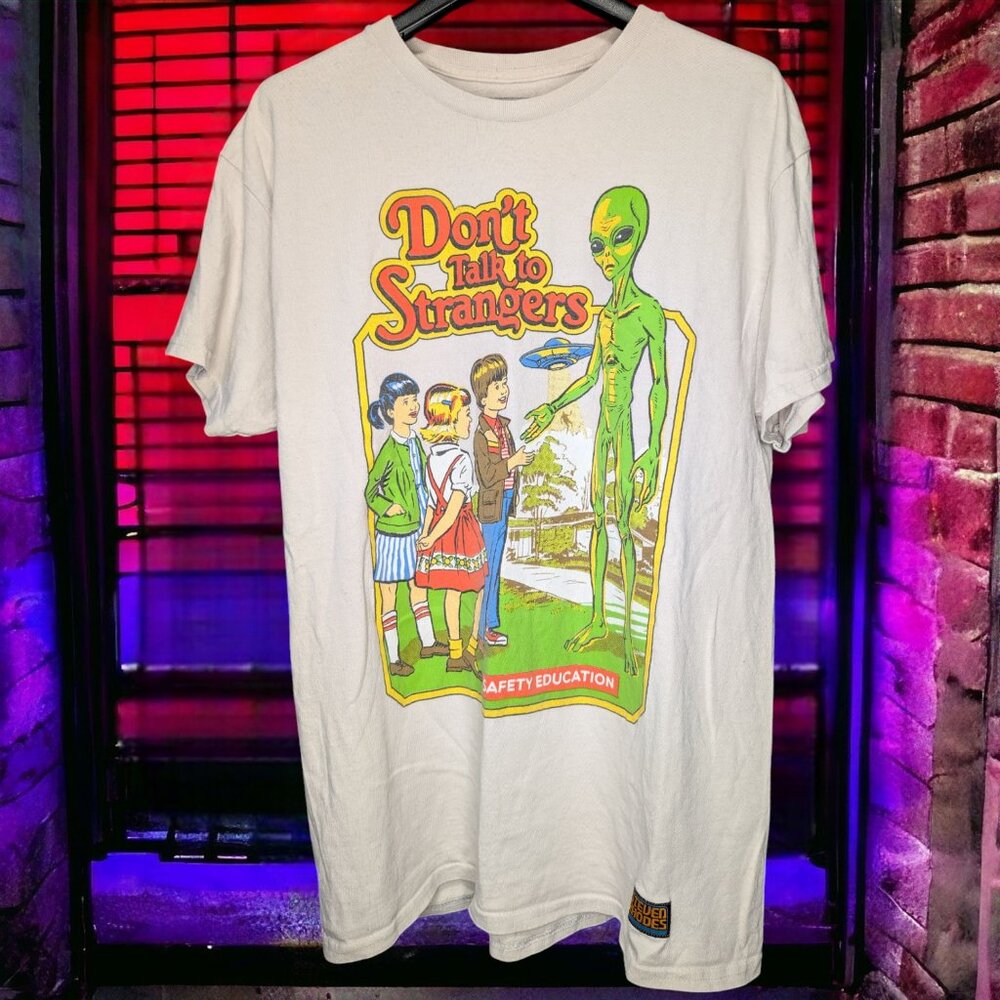 Steven Rhodes Don't Talk To Strangers Safety Education Alien T-Shirt
